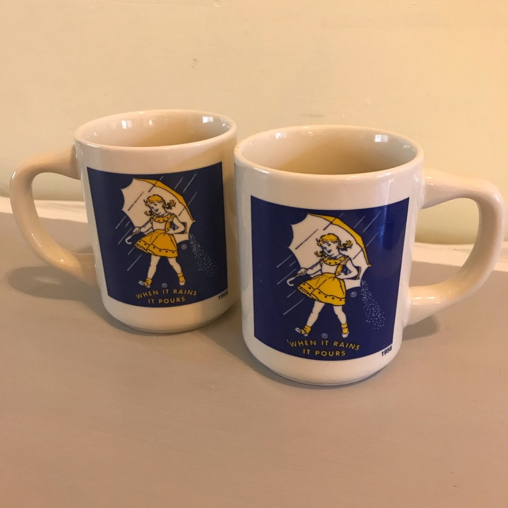 Morton Salt Mugs 1956 Logo